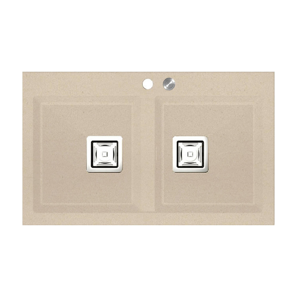 Fregadero Poalgi Kobus 824 Hekla, 2 cubetas, Pumice Beige