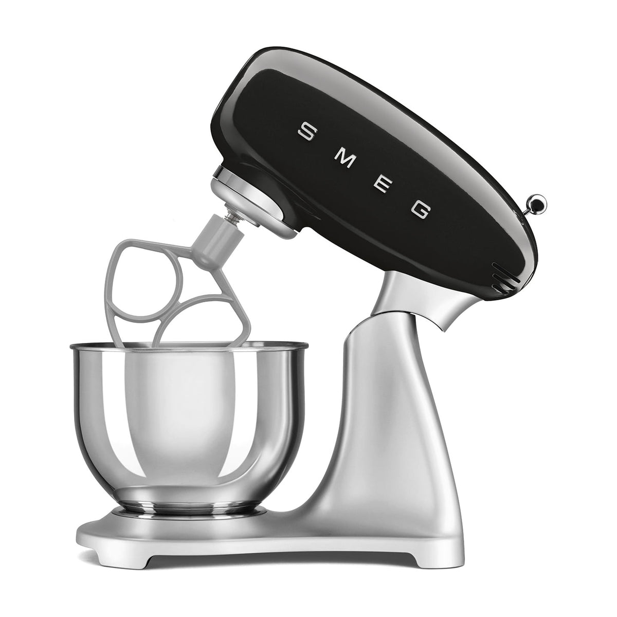 Batidora amasadora Smeg SMF04BLEU negra, 800 W y bol de 4,8 l
