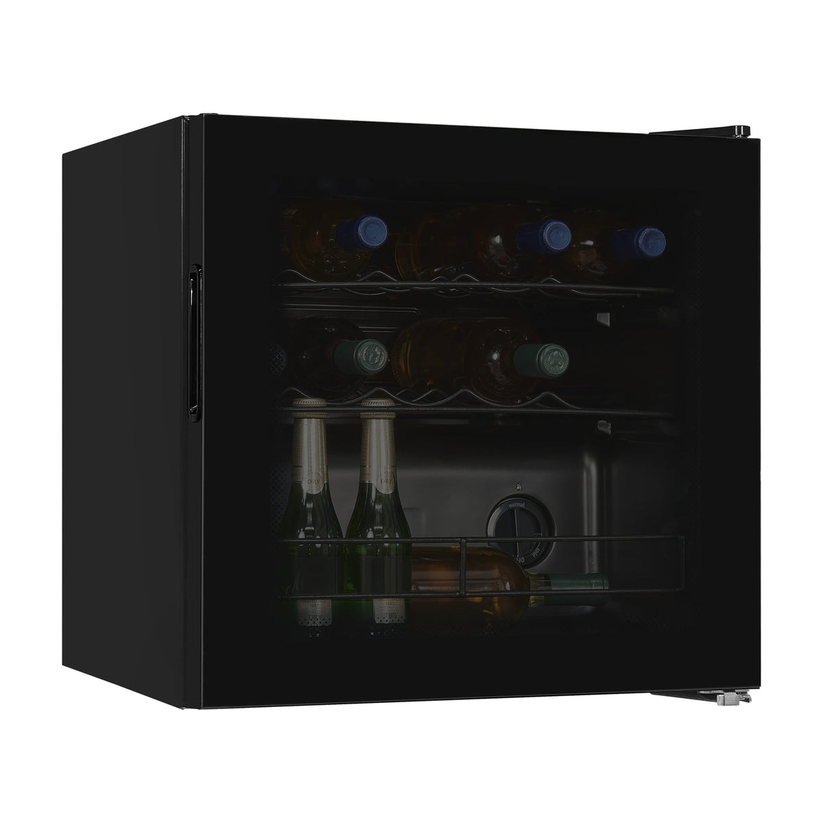 Vinoteca Exquisit WS1-12-GT-030G de 14 botellas y 43 l, negra