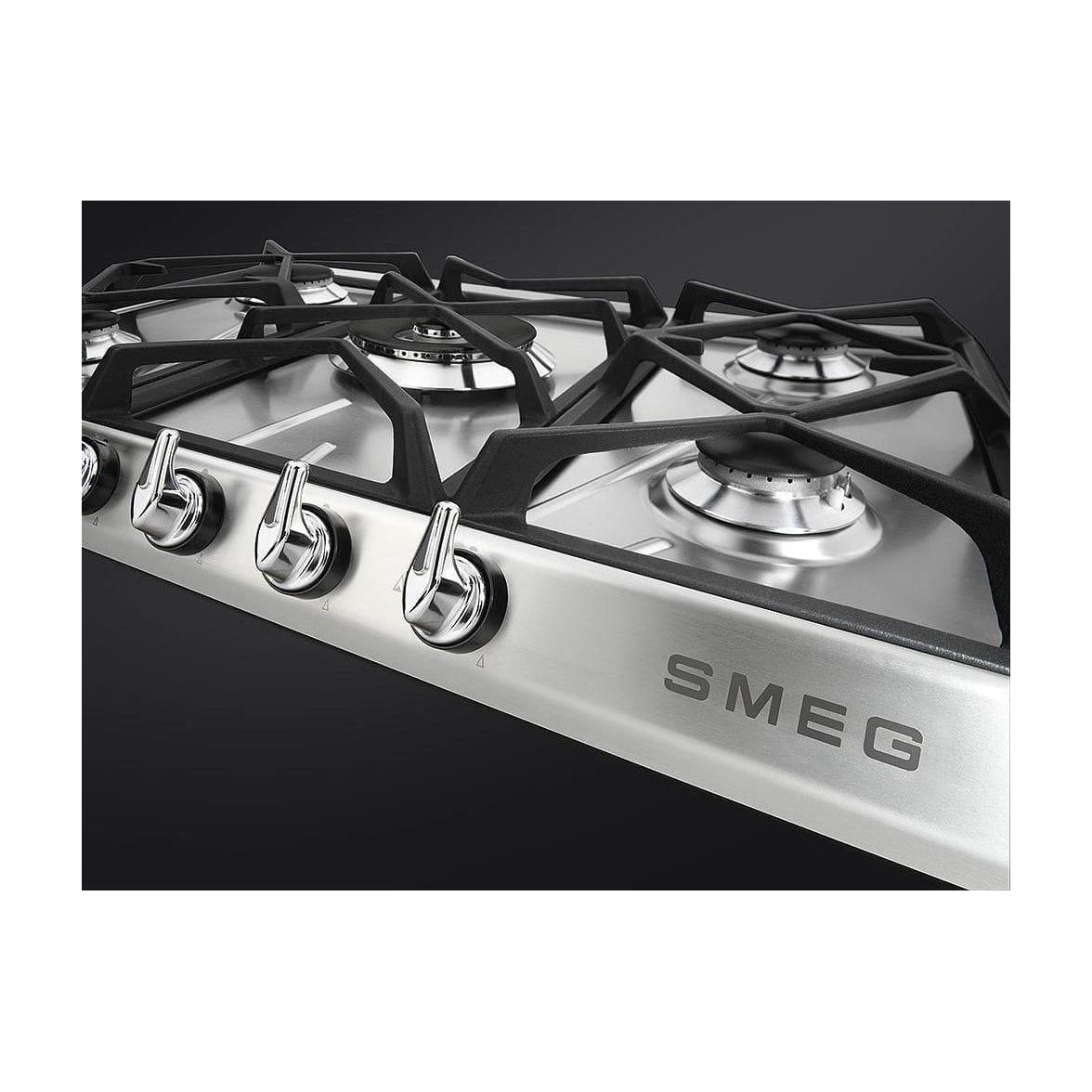 Placa de gas Smeg SR964XGH de 4 zonas, acero inoxidable
