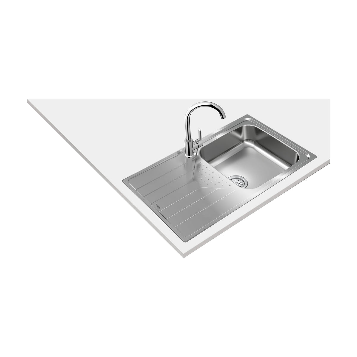 Fregadero Teka Universe 50 T-XP 1C 1E Plus de inox con escurridor reversible