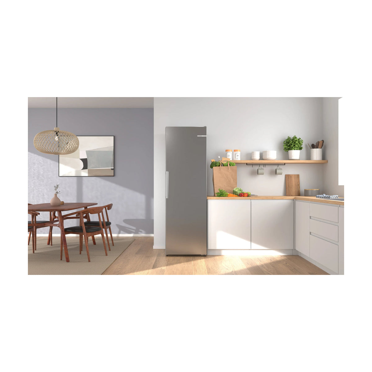 Congelador vertical Bosch GSN36VIDG, No Frost, 334 l