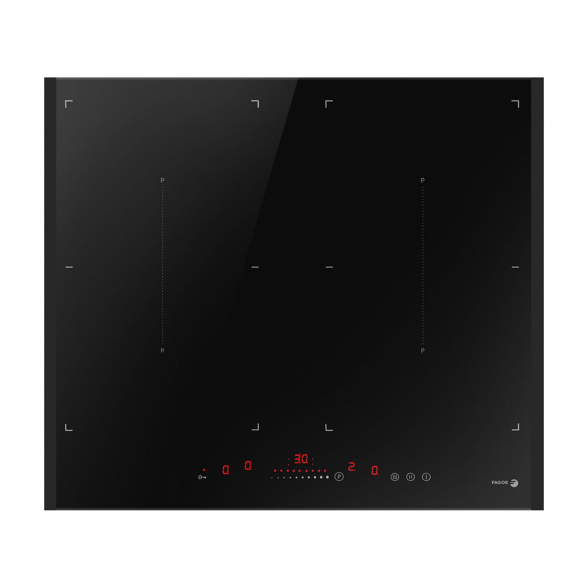 Placa de inducción Fagor Master 3IF-ZONE40BL con 4 zonas y FlexiSpace