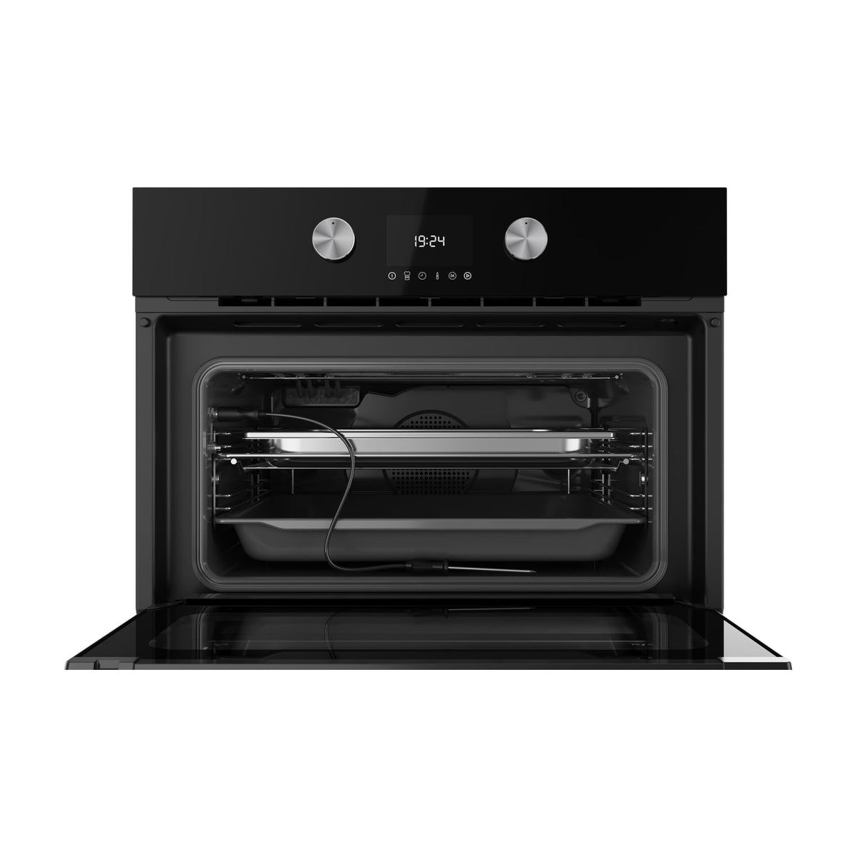 Horno de vapor compacto Teka HLC 8470 SC BK, 44 l, cristal negro