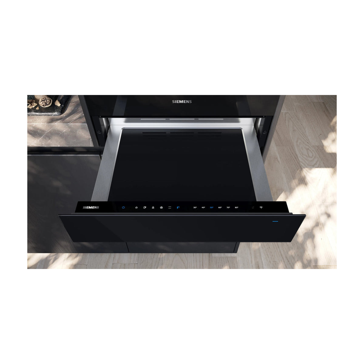 Cajón calientaplatos Siemens BI710C1B1 iQ700, 20 litros, Home Connect