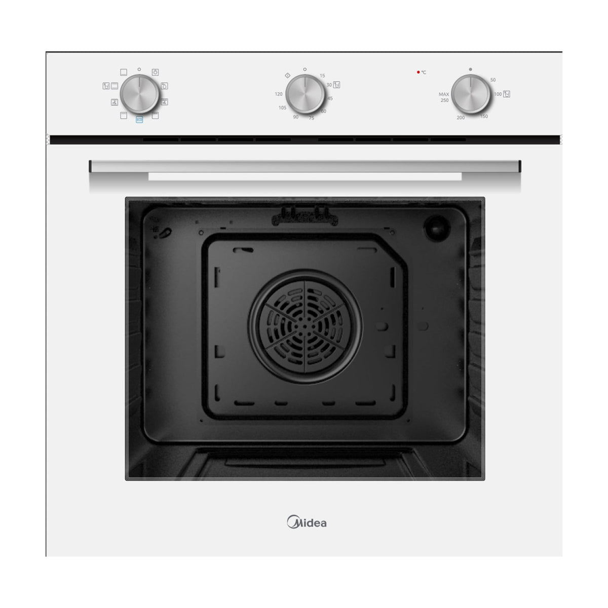 Horno multifunción Midea MBOG2M2-M5M80(WH), 70 litros y limpieza hidrolítica