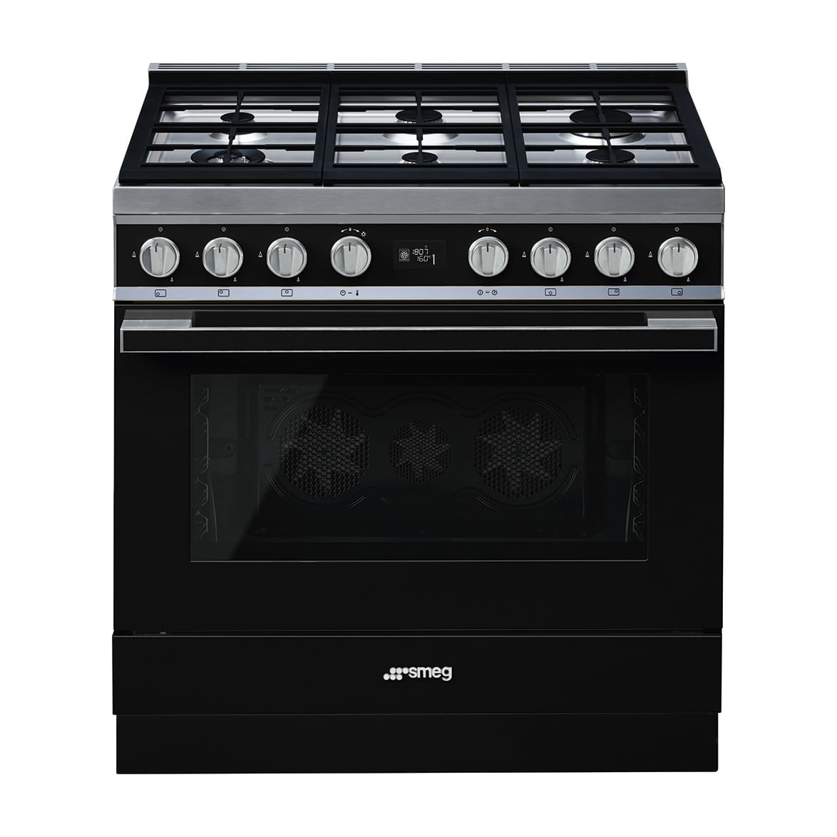 Cocina de gas Smeg CPF9GPBL de 90 cm con horno pirolítico de 115 l