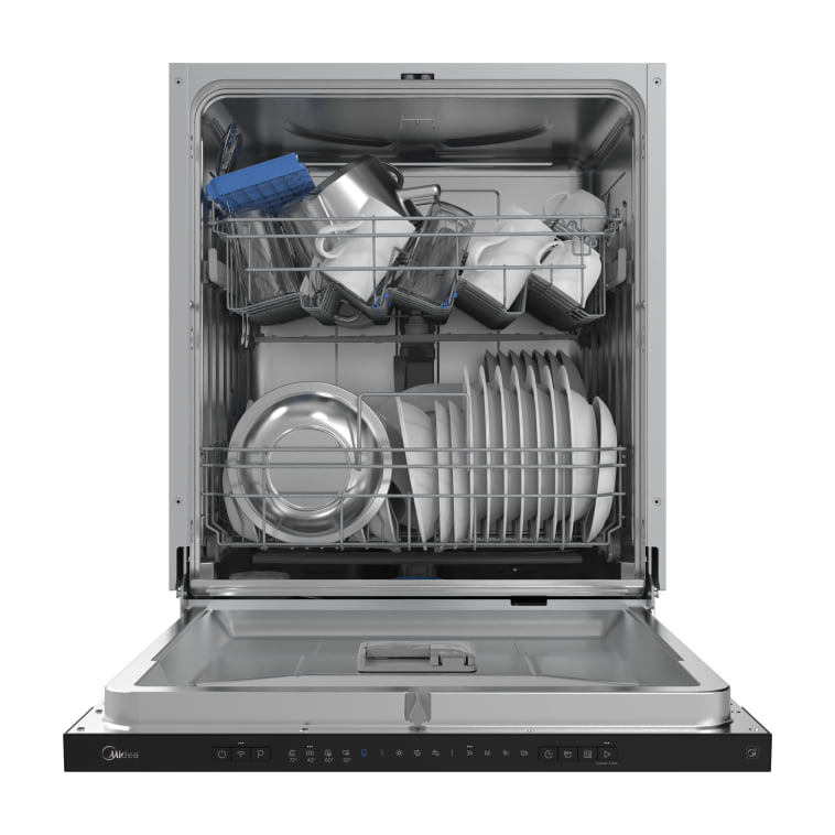 Lavavajillas integrable Midea MDWEB1403LB-WS, 14 cubiertos y puerta deslizante