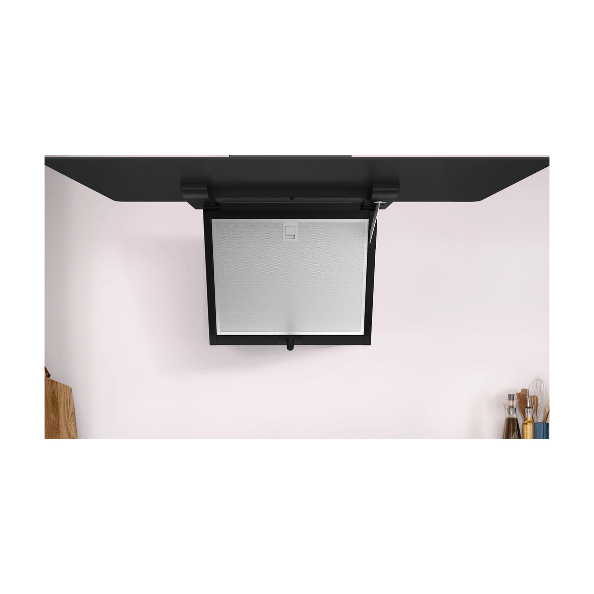 Campana decorativa inclinada Balay 3BC587GNH, 80 cm, cristal negro