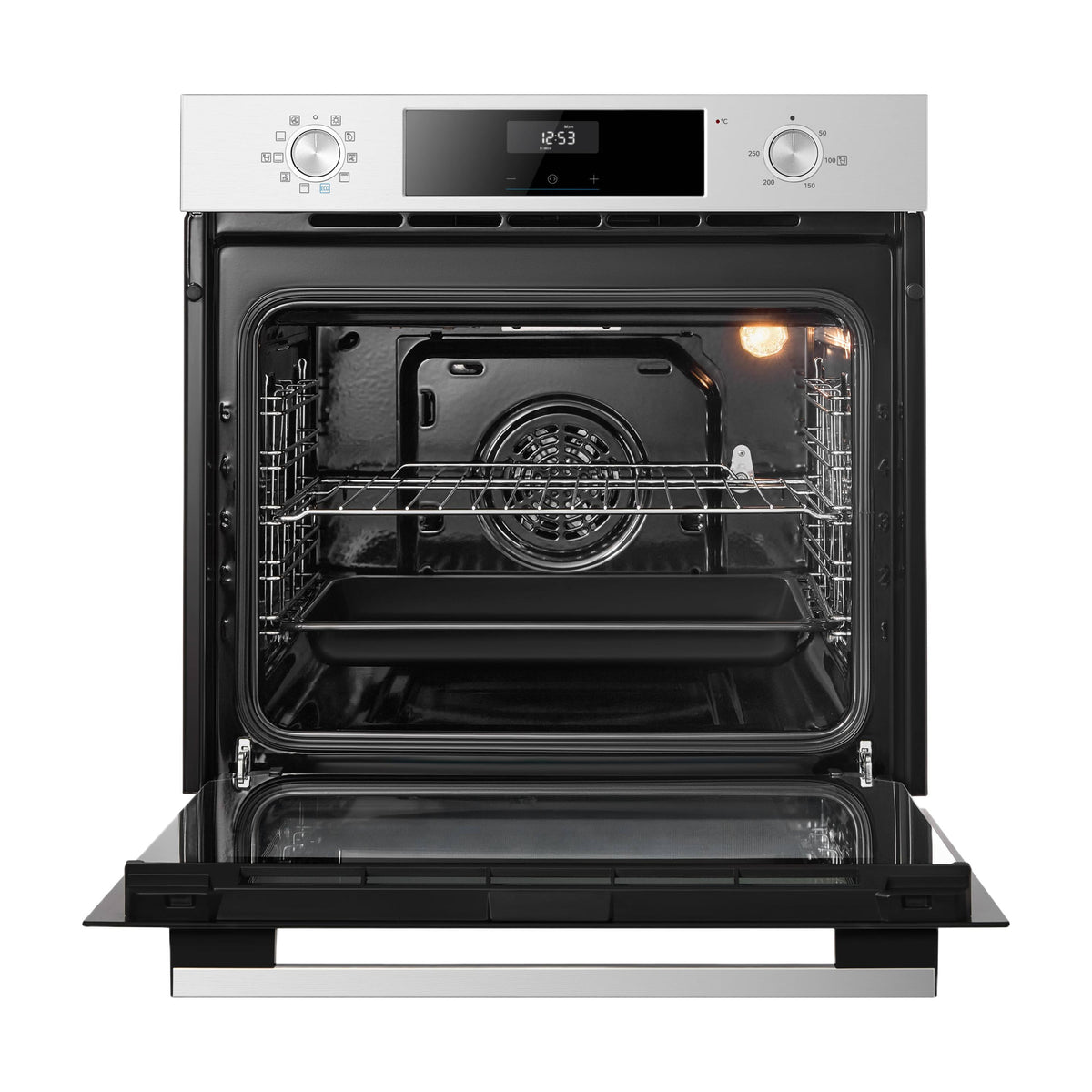 Horno multifunción Midea MBOG2-D2M90(SS), 70 litros y limpieza hidrolítica