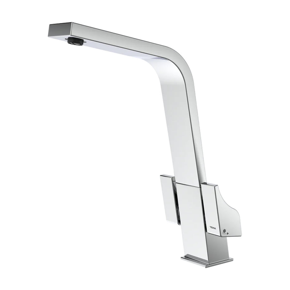 Grifo de cocina Teka ICT 915 bimando, caño alto giratorio y acabado cromado