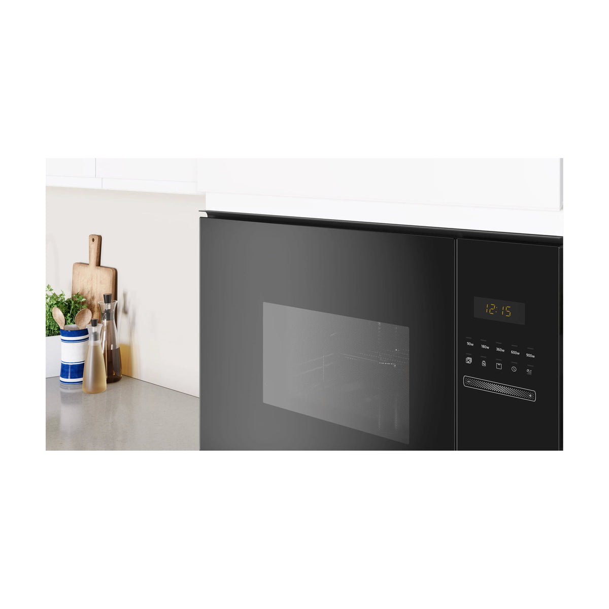 Microondas integrable Balay 3CG5175N2 de 25 l con grill, cristal negro