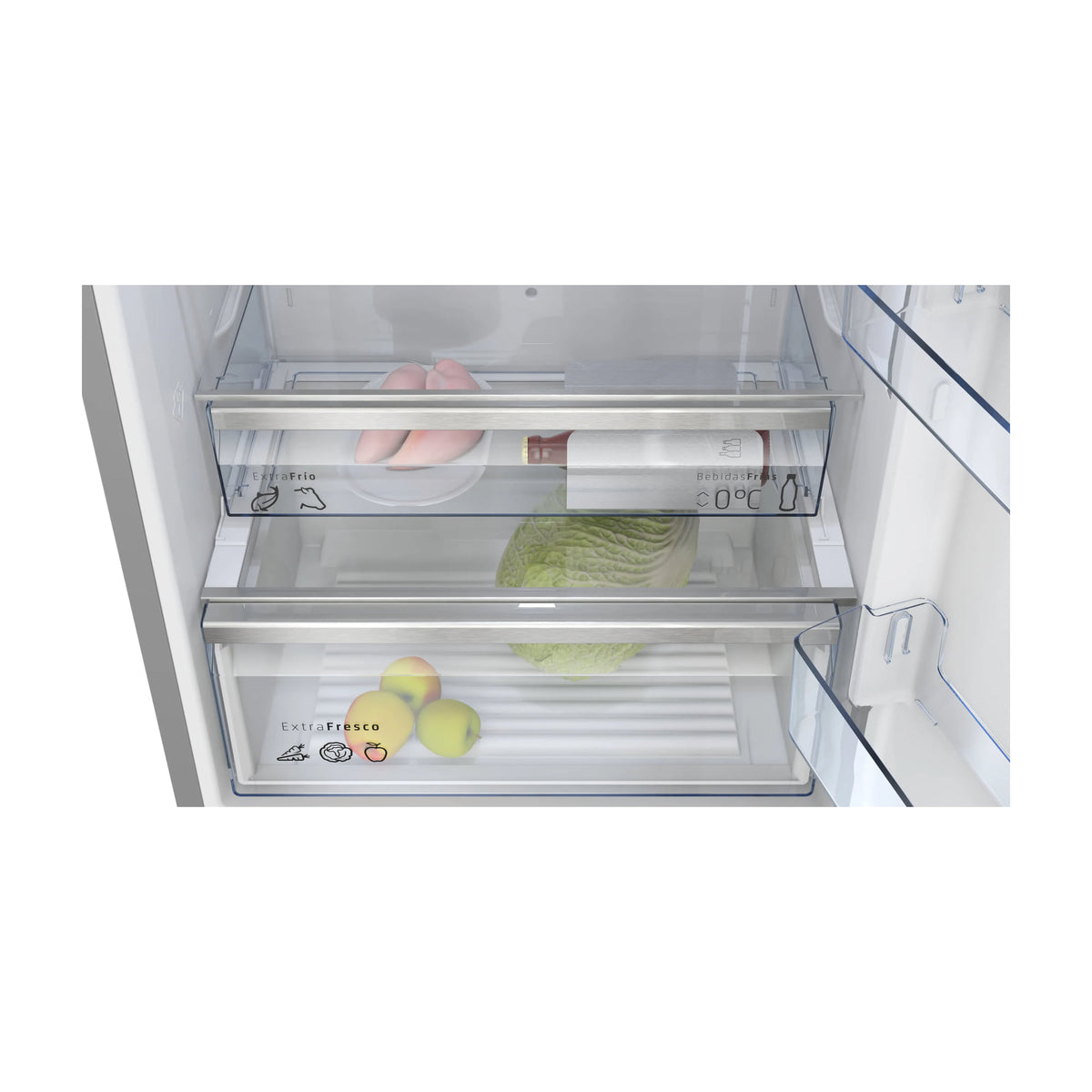 Frigorífico combi Balay 3KFC879BI, Total No Frost y cristal blanco