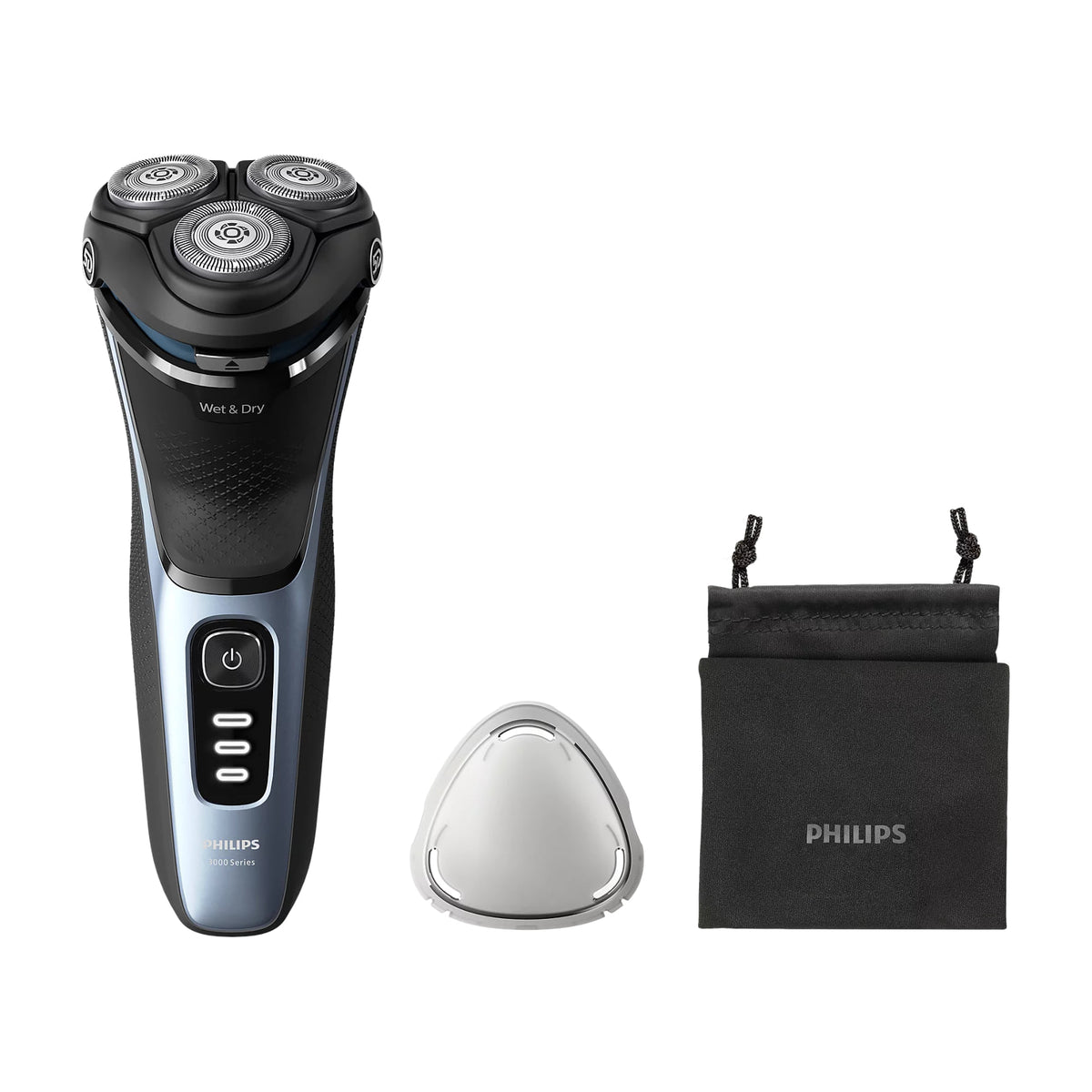 Afeitadora facial Philips S3243/12 rotativa, en seco y húmedo, 60 min