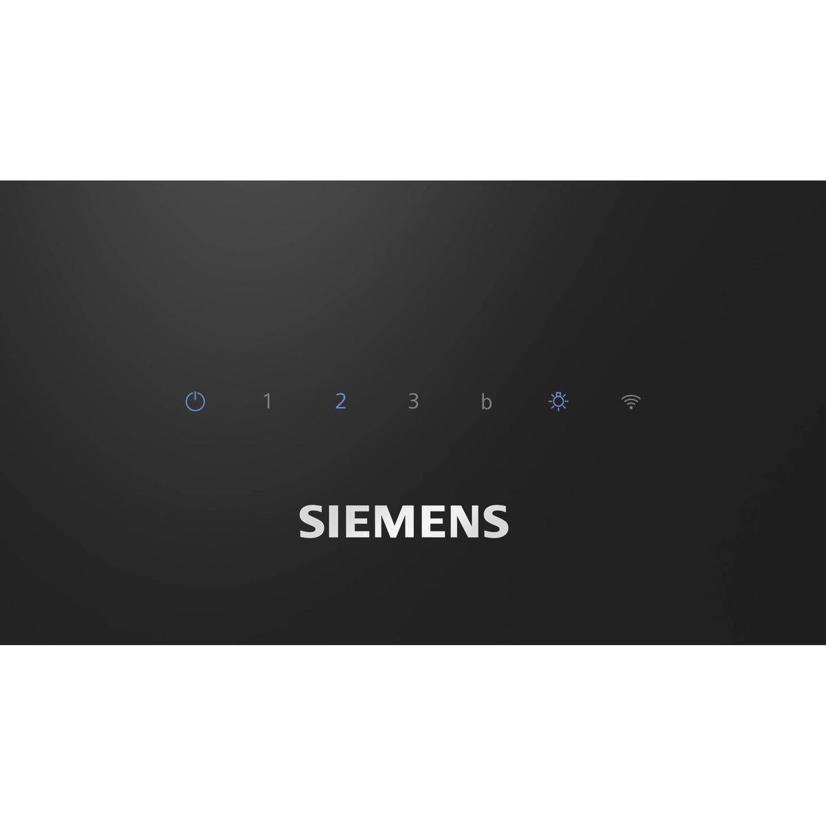 Campana decorativa Siemens LC87KFN60 de 80 cm en cristal negro con Home Connect
