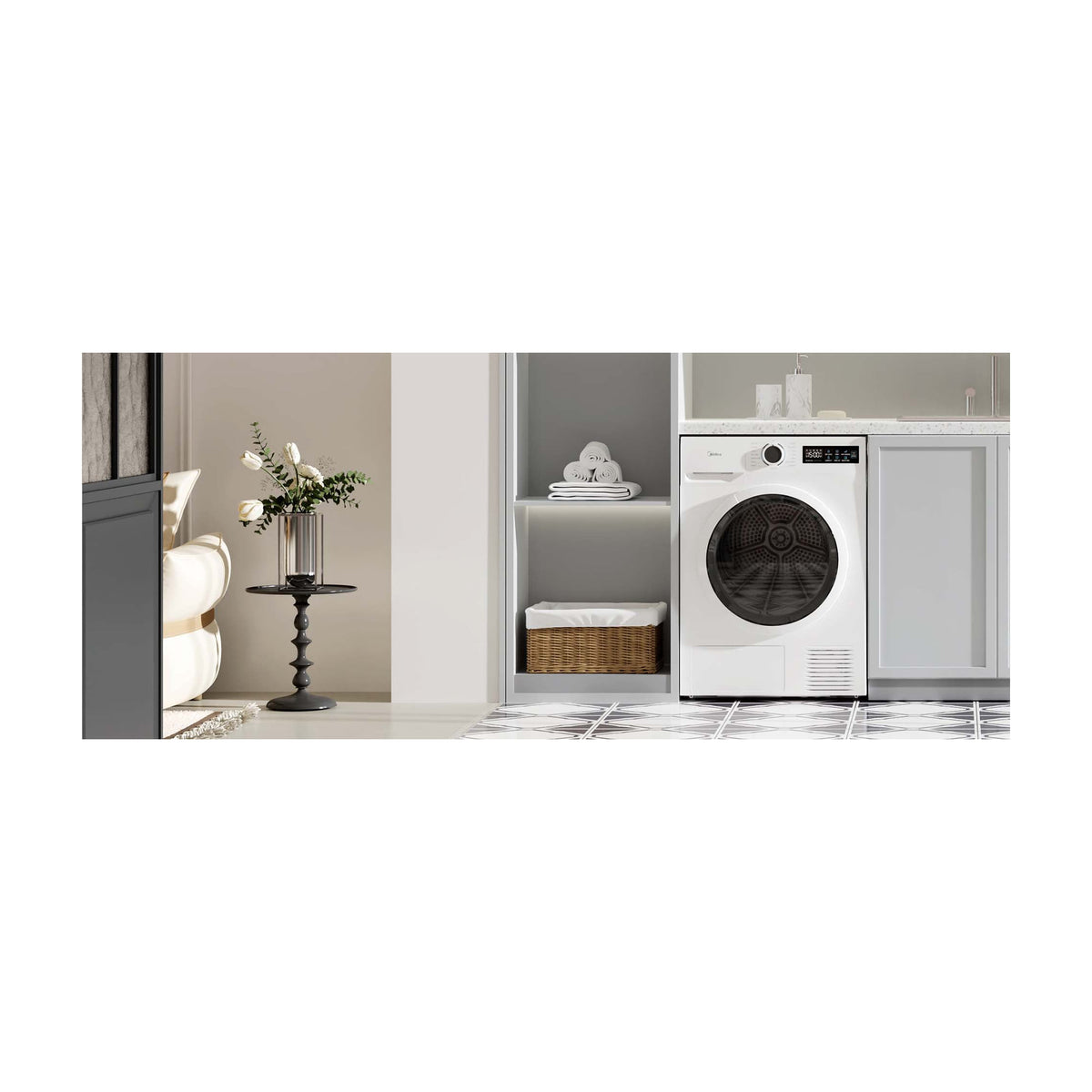 Secadora Midea MD110H80/W-ES de 8 kg con bomba de calor