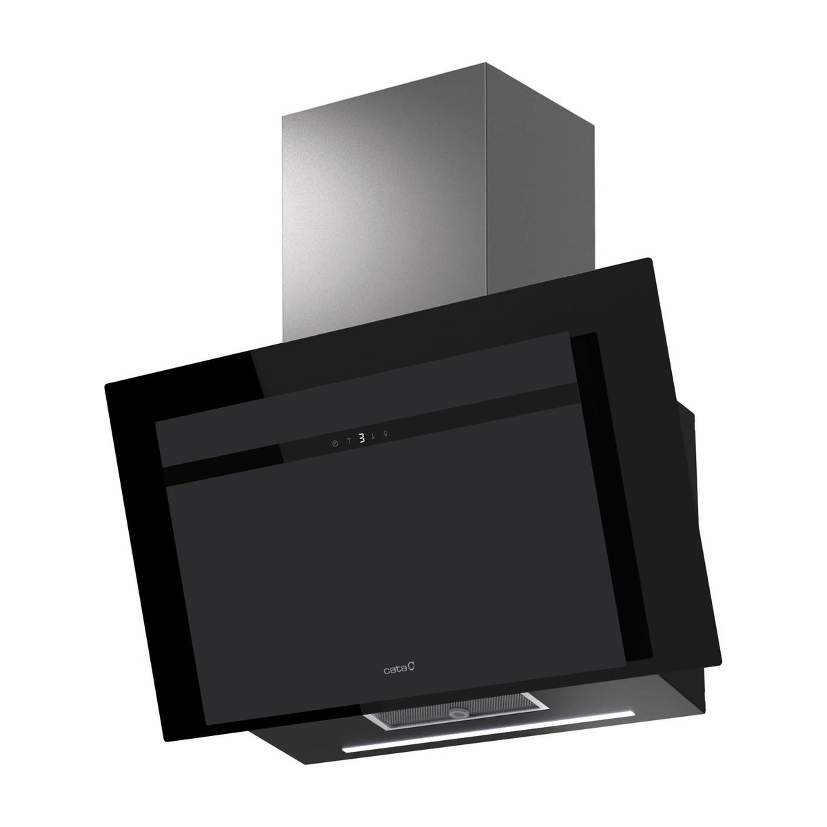 Campana decorativa CATA Thalassa Evo 800 GBK, 80 cm, cristal negro