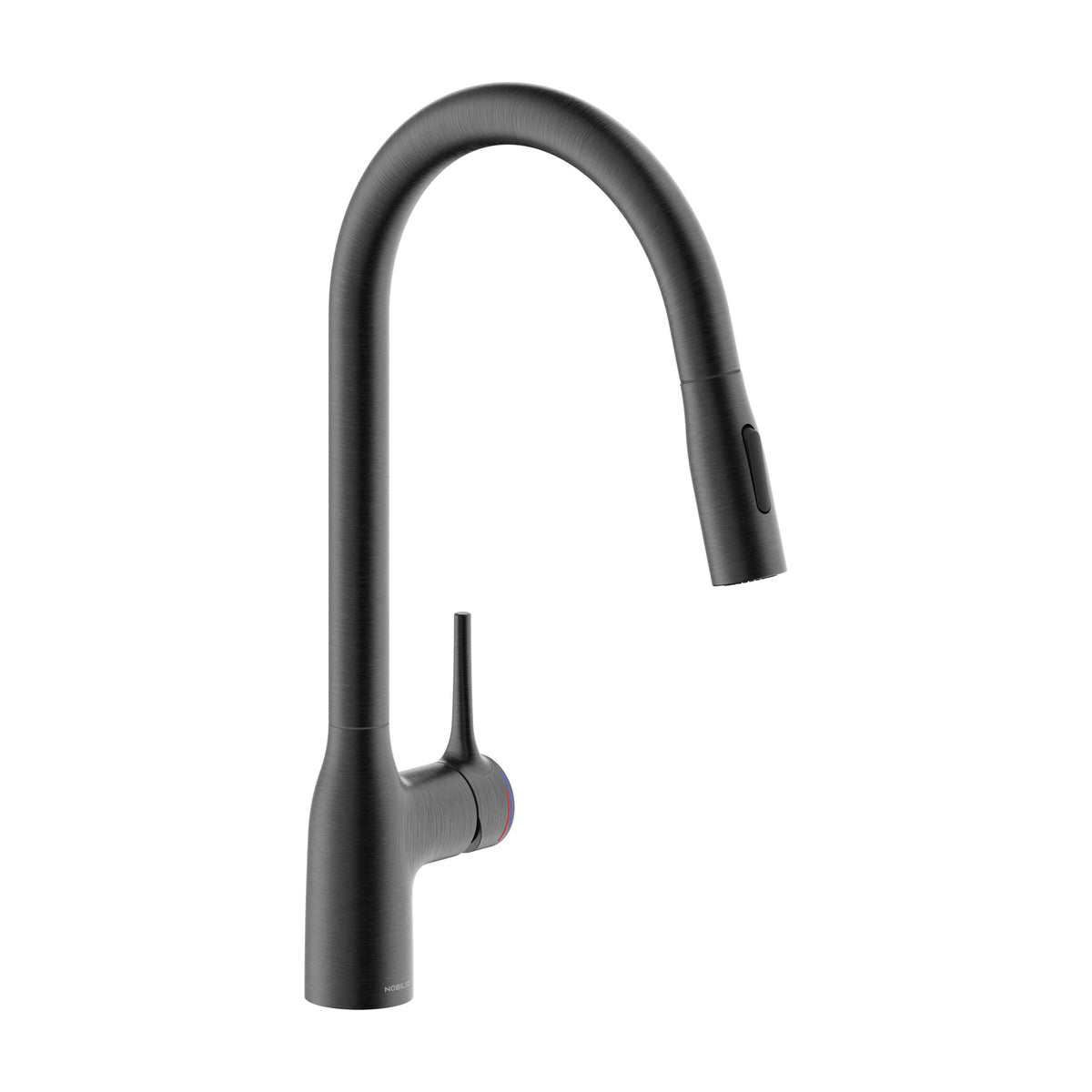 Grifo de cocina Nobili Mania CU128137GUP extraíble, grafito cepillado PVD