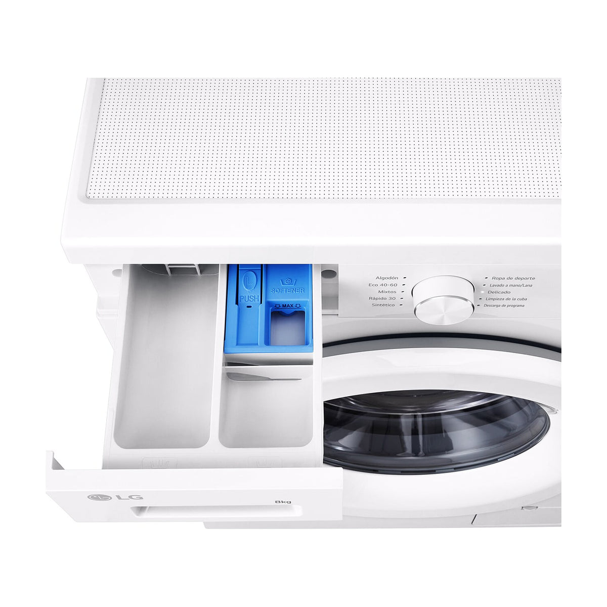 Lavadora LG F4X1008NWH de 8 kg con vapor Steam y Wi-Fi ThinQ