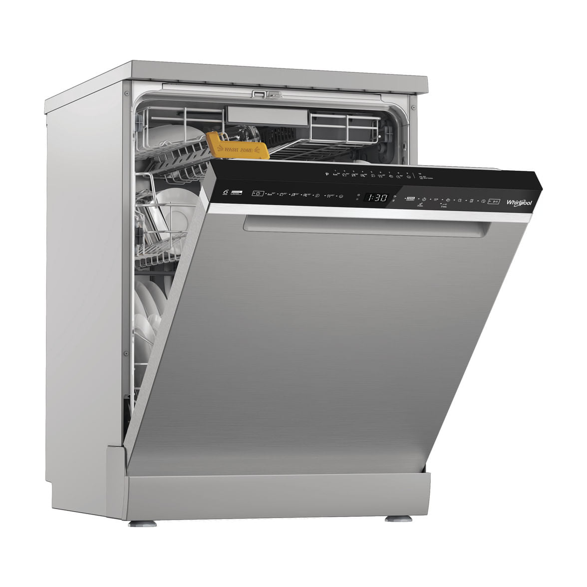 Lavavajillas Whirlpool W8F HS61X, 15 cubiertos, clase A