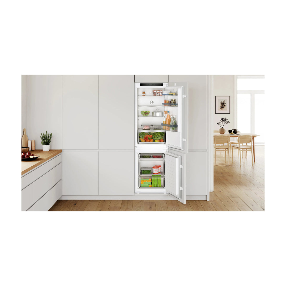 Frigorífico combi integrable Bosch KIV86VSE0, 267 l, LowFrost