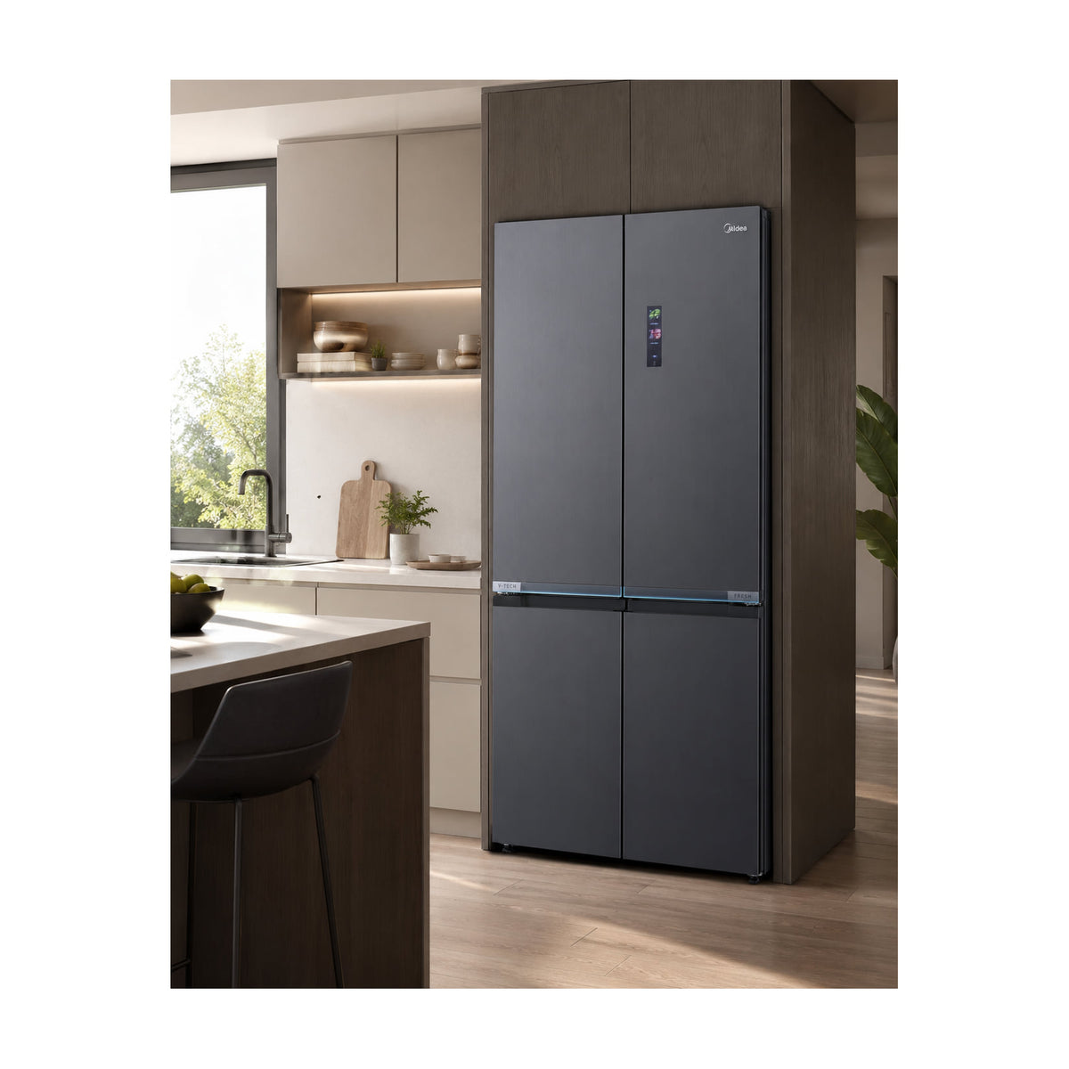 Frigorífico multipuerta Midea MDRM706BIE70, 515 l, Total No Frost