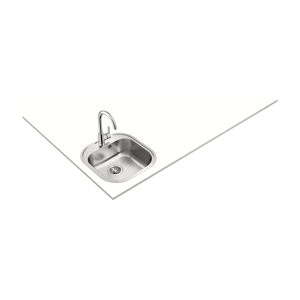 Fregadero Teka Stylo 1C de acero inoxidable, una cubeta y encastre sobre encimera