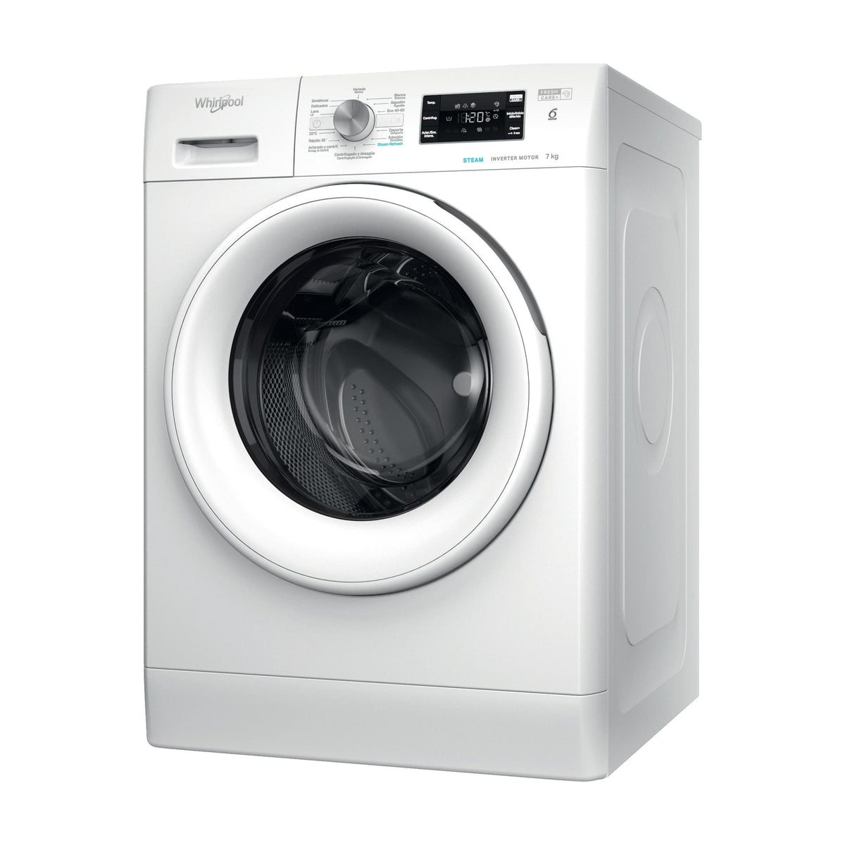 Lavadora Whirlpool FFB 7259 WV SP de 7 kg y 1200 rpm