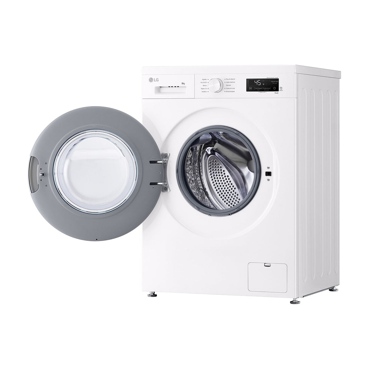 Lavadora LG F4X1008NWH de 8 kg con vapor Steam y Wi-Fi ThinQ