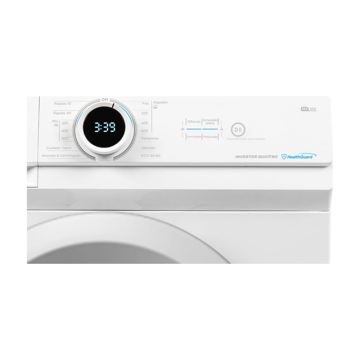Lavadora Midea MF100W80B/1/W-ES de 8 kg y 1400 rpm