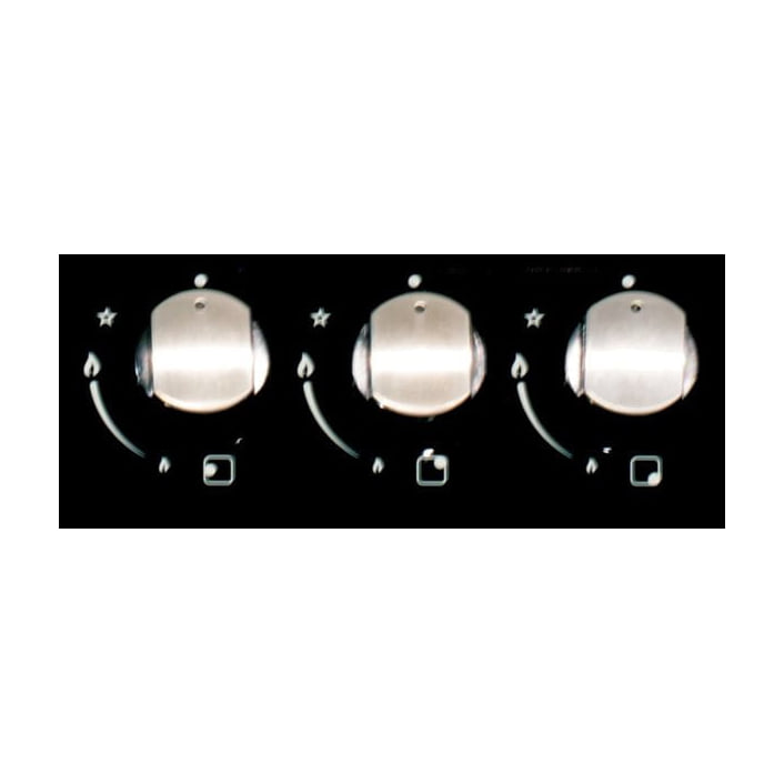 Placa de gas CATA LCI 6021 BK, cristal negro y 3 fuegos