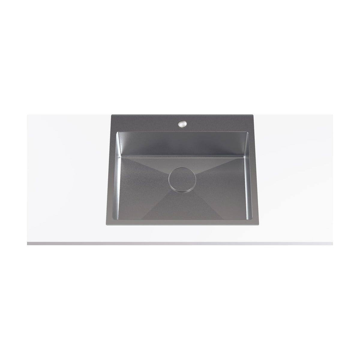 Fregadero CATA CBS-1 54-40 R10 de una cubeta, acero inoxidable, 59 x 51 cm