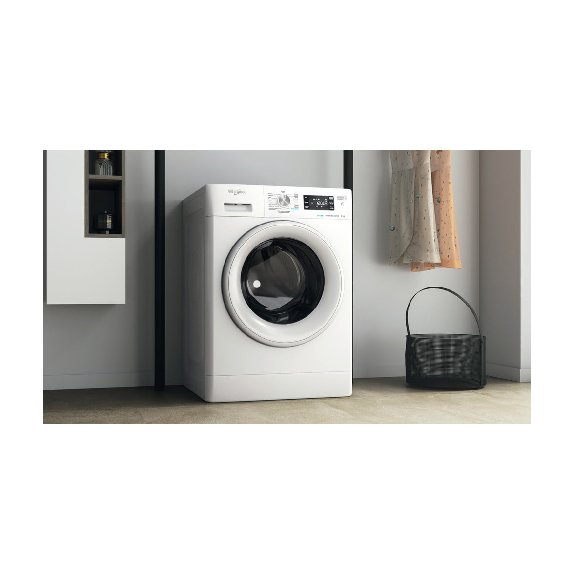 Lavadora Whirlpool FFB 8258 WV SP, 8 kg y 1200 rpm