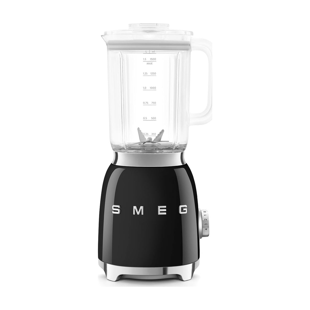 Batidora de vaso Smeg BLF03BLEU negra, 800 W y 1,5 l