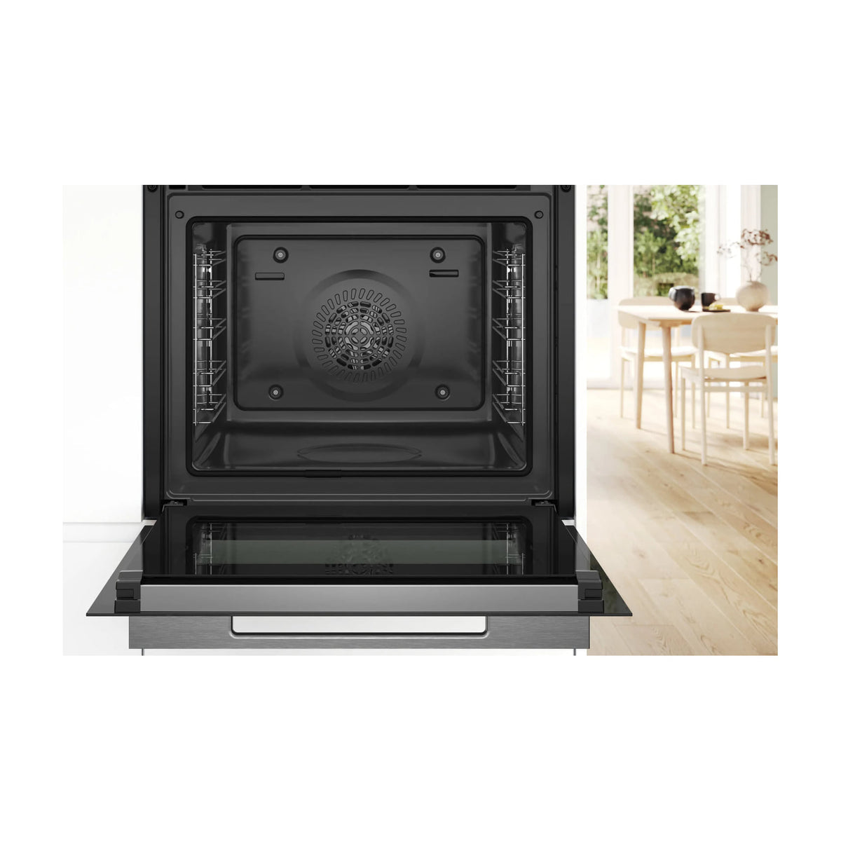 Horno multifunción Bosch HBG7741W1 de 71 litros, pirolítico y blanco
