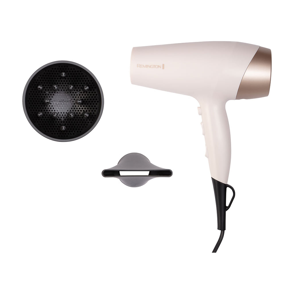 Secador de pelo Remington D4740 Shea Soft iónico, 2200 W con difusor