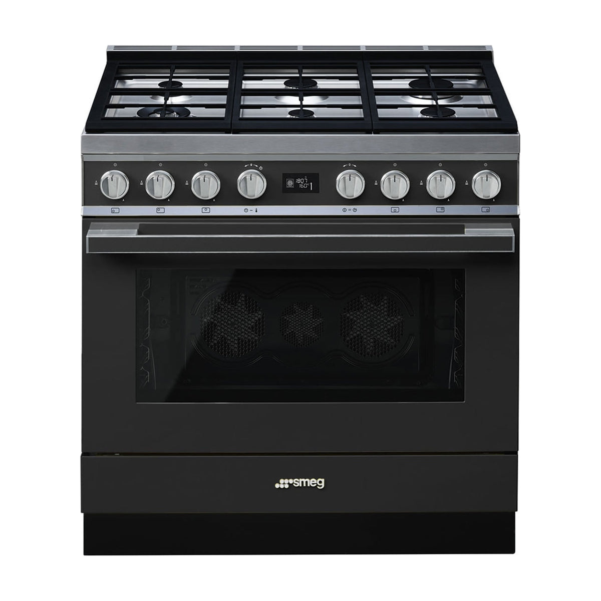 Cocina de gas Smeg CPF9GPAN de 90 cm con horno pirolítico de 115 l