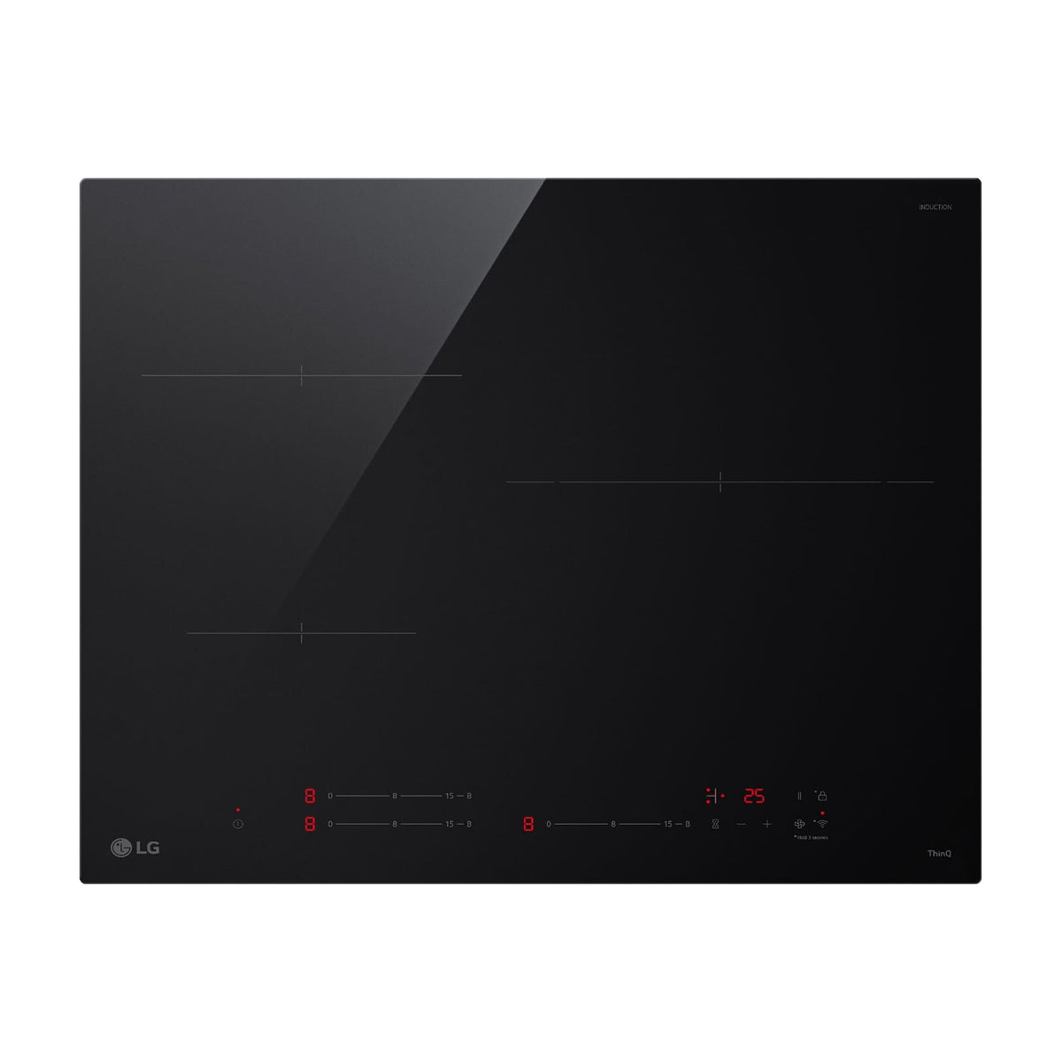 Placa de inducción LG CI5Z2420BN de 59 cm, 3 zonas y Wi-Fi ThinQ
