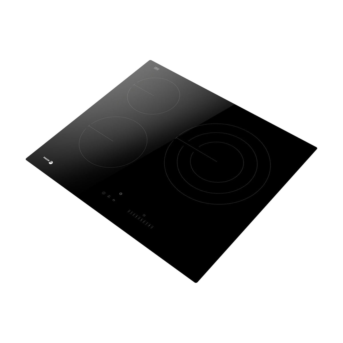 Placa vitrocerámica Fagor 4VFT-330BC, 3 zonas y control deslizante
