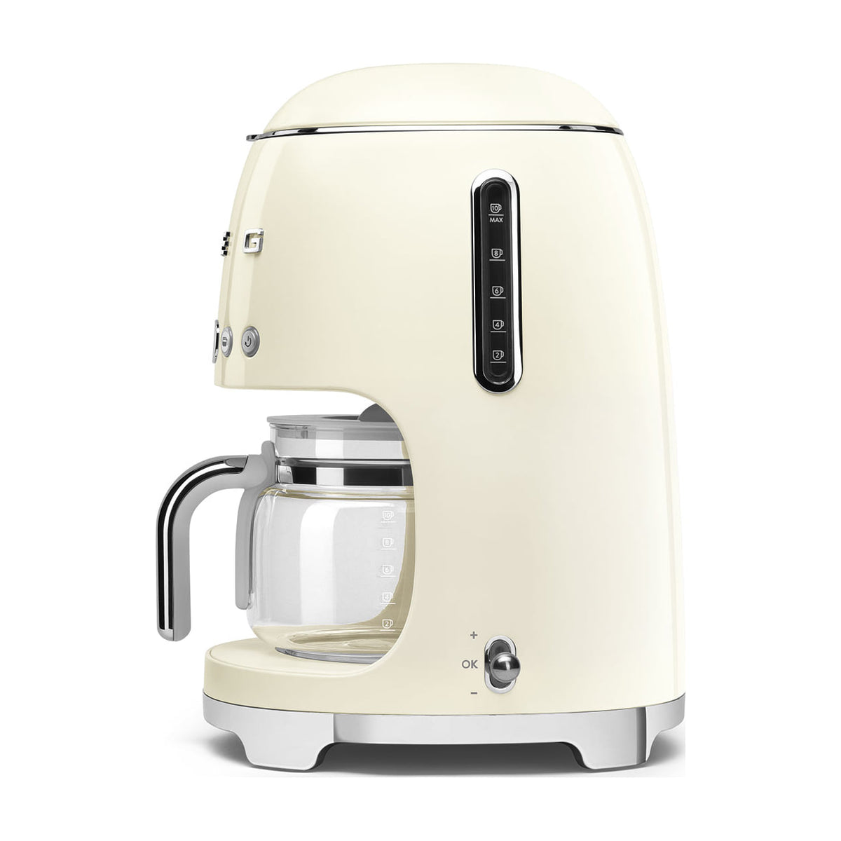 Cafetera de goteo Smeg DCF02CREU de 10 tazas, crema