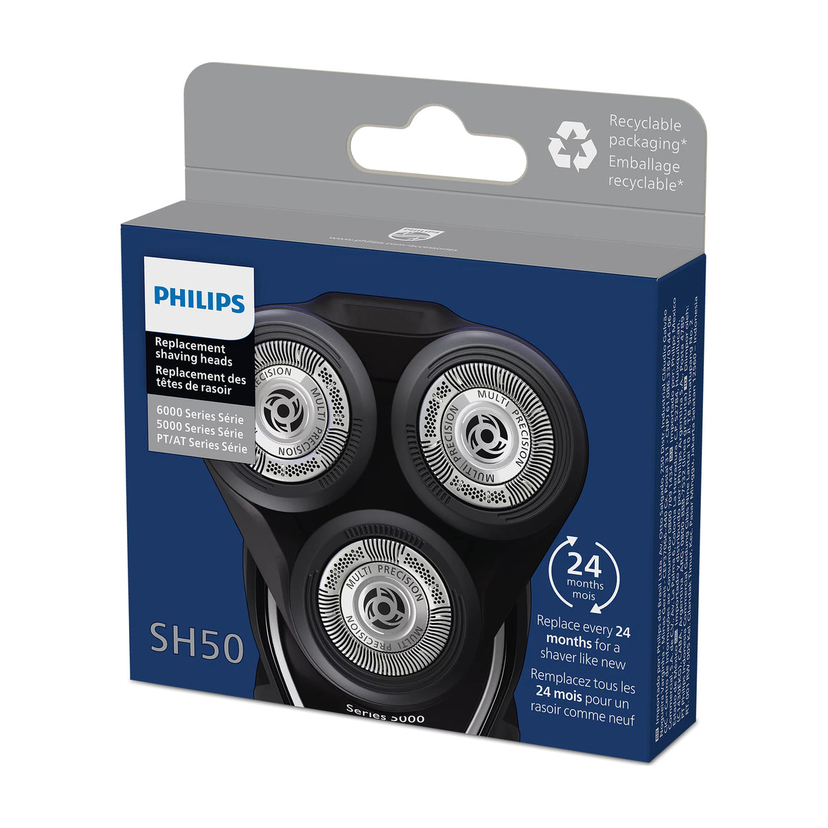 Cabezales de afeitado Philips SH50/50 MultiPrecision, 3 unidades