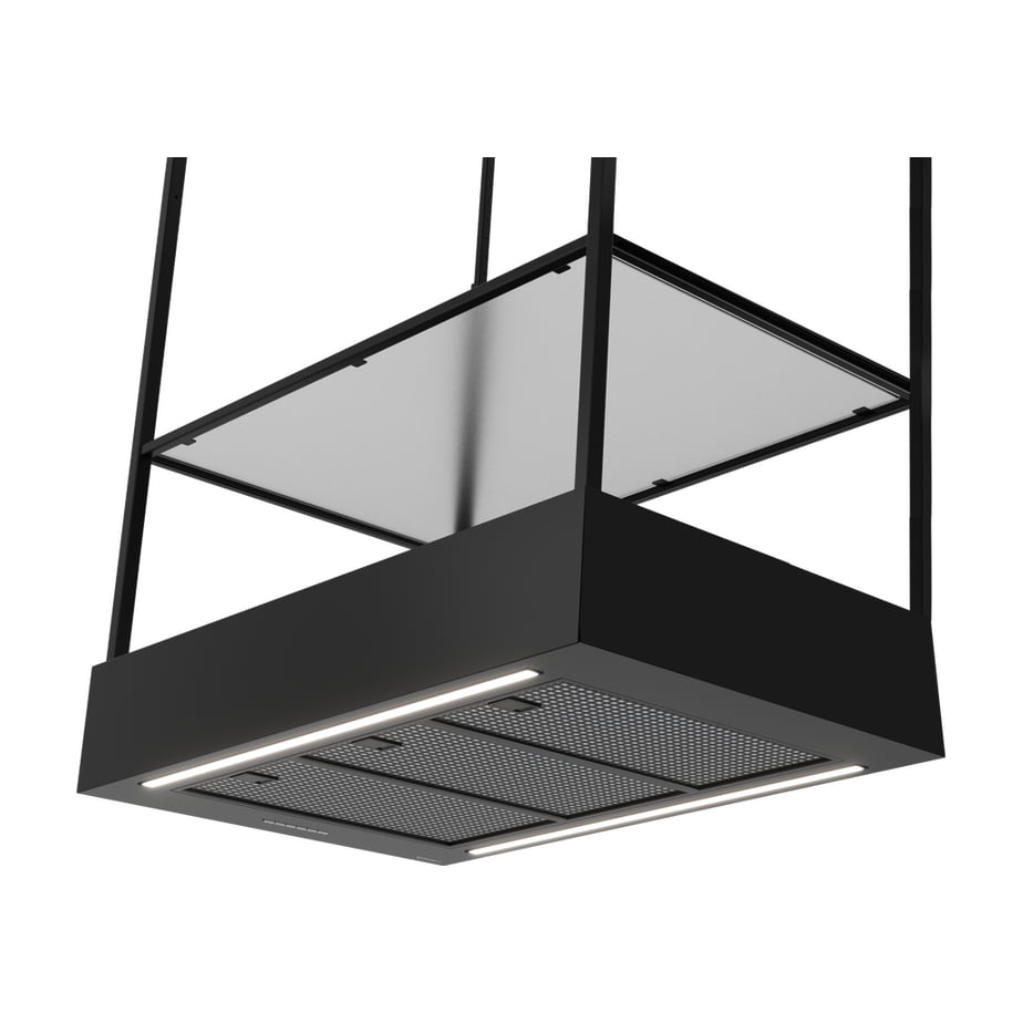 Campana de isla Teka DIH 96850 TCS BK de 90 cm con recirculación