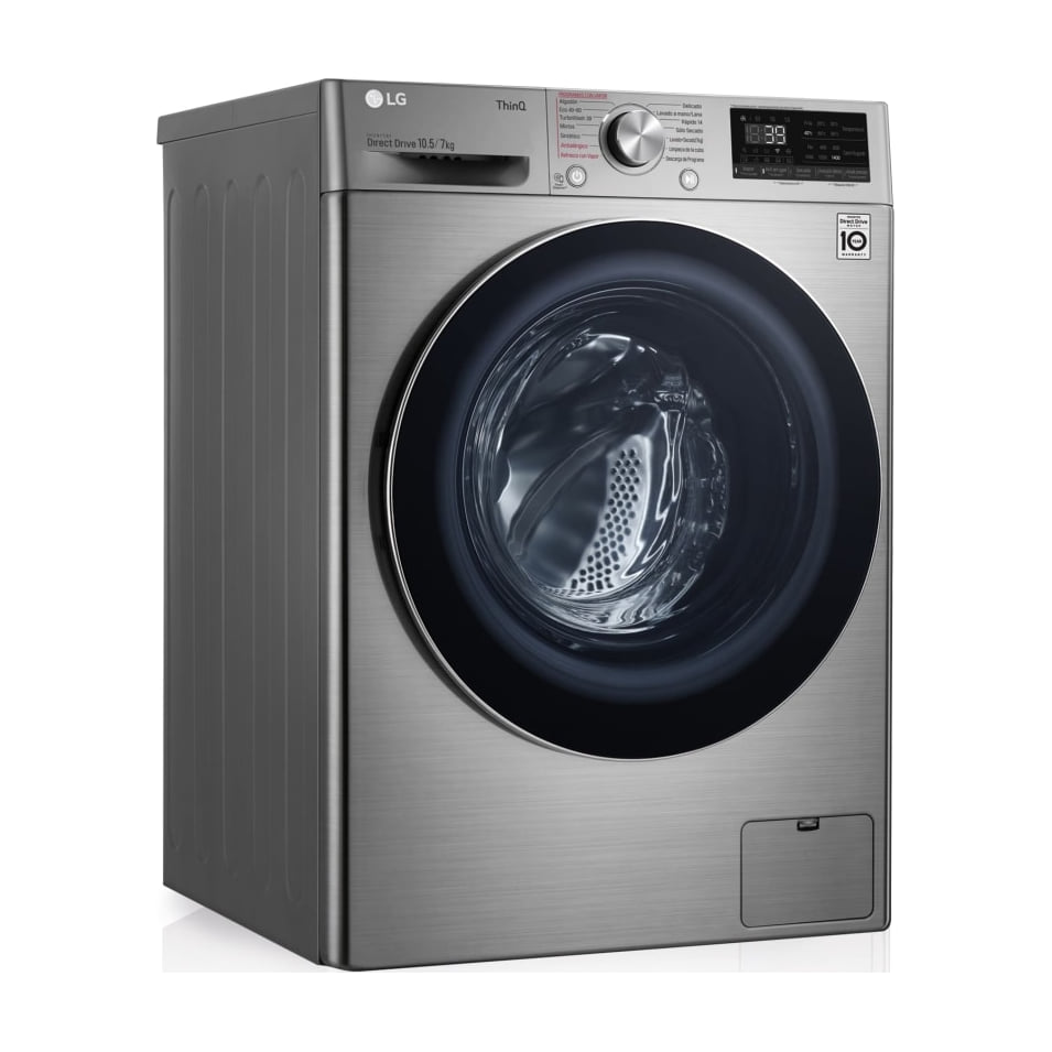 Lavasecadora LG F4DV7010S2S, 10,5/7 kg y 1400 rpm