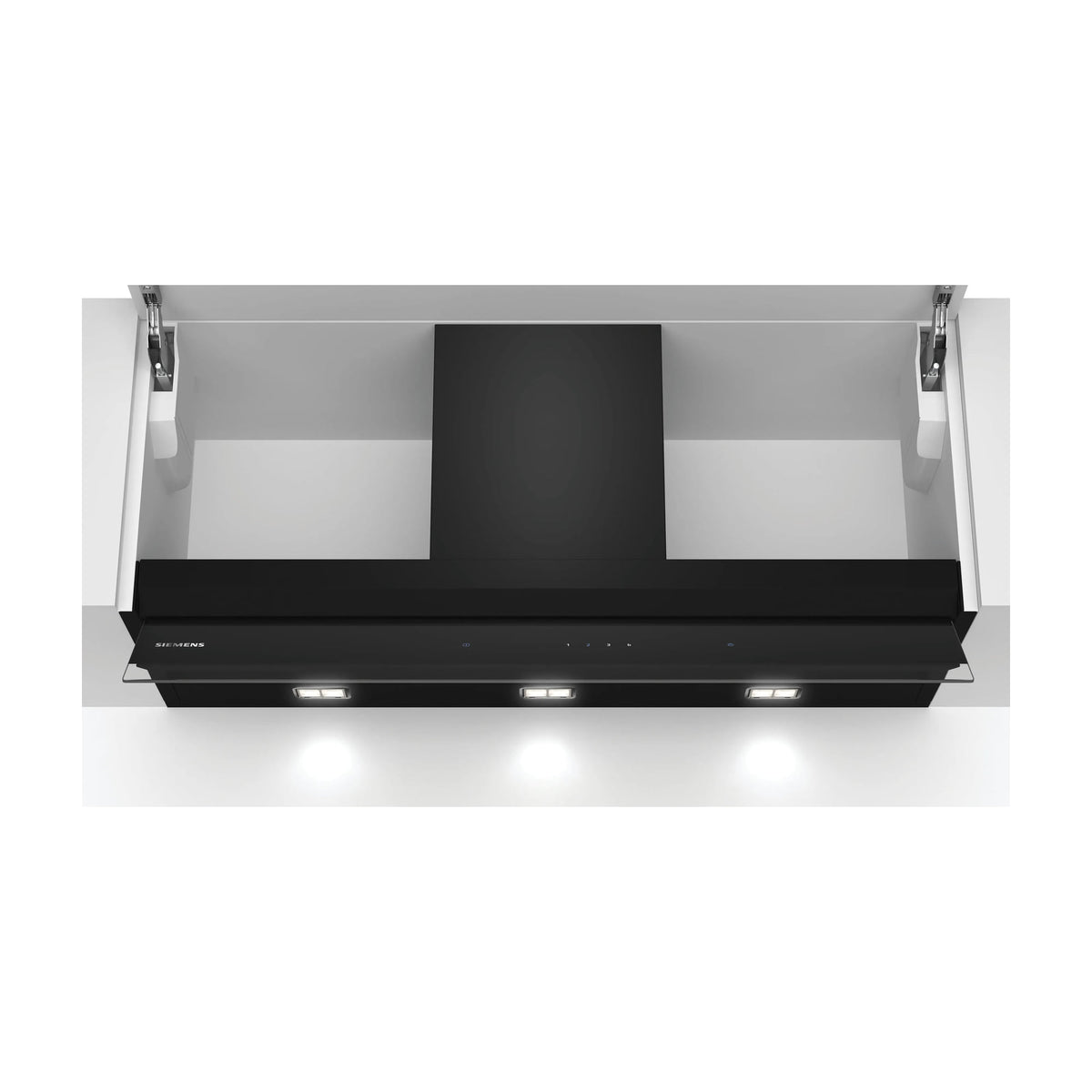 Campana integrable Siemens LJ97BAM60 de 90 cm, cristal negro y LED
