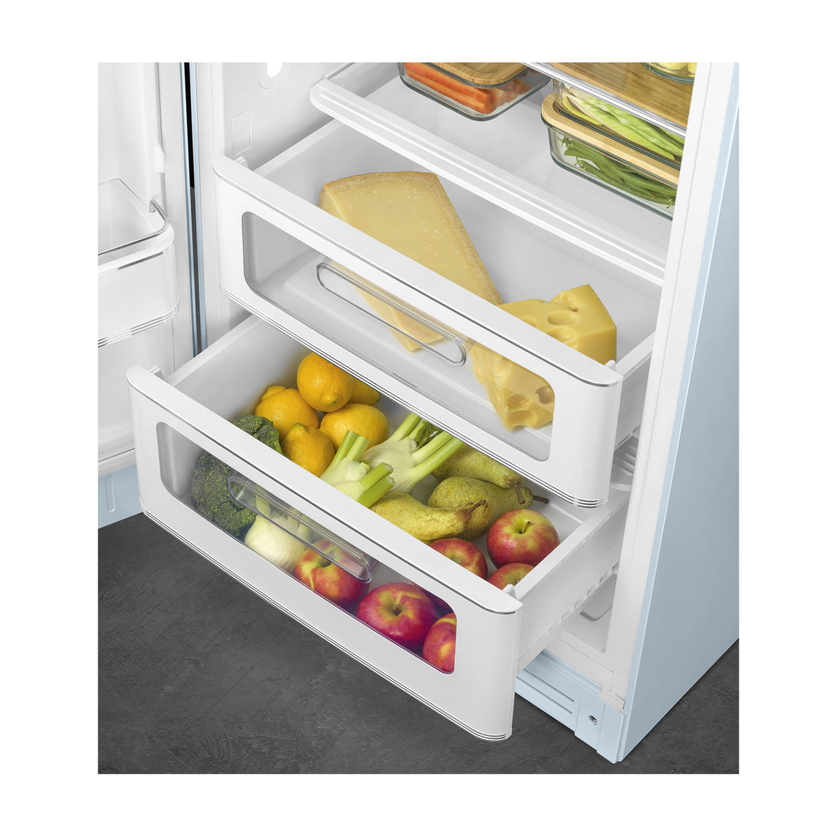 Frigorífico de una puerta Smeg FAB28LPB6, 270 l, azul pastel