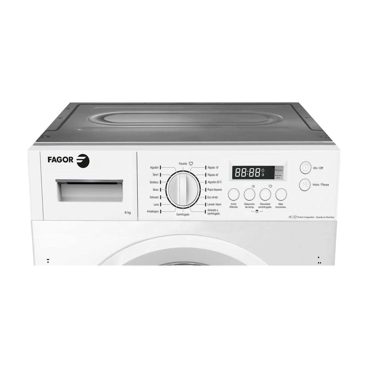 Lavadora integrable Fagor 3FE-8514IT de 8 kg y clase A