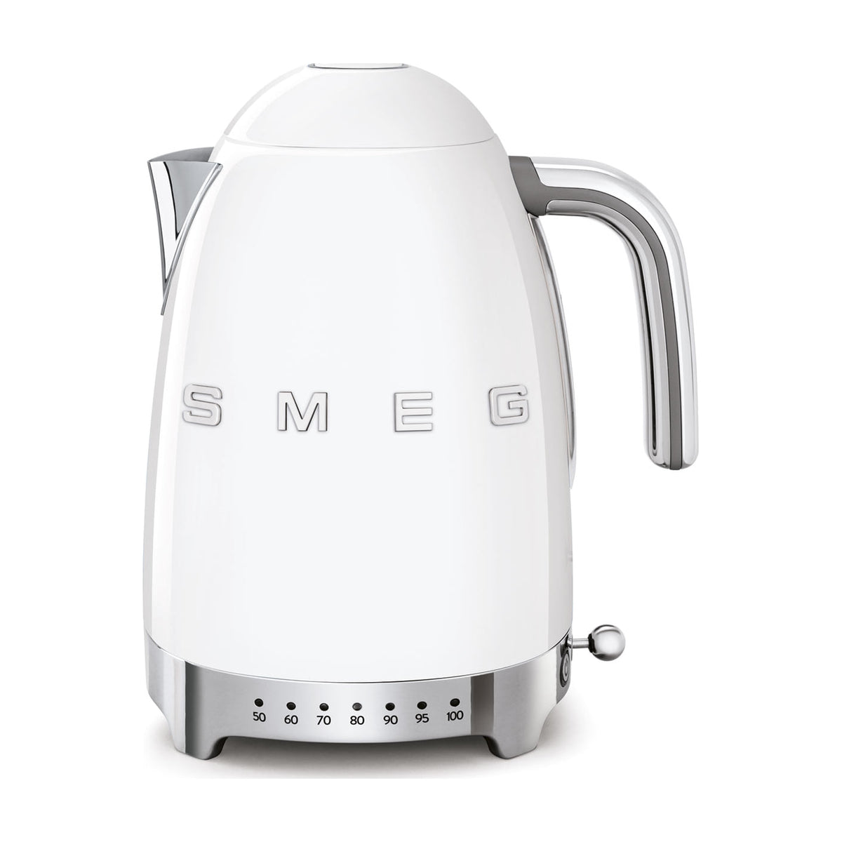 Hervidor de agua Smeg KLF04WHEU de 1,7 l con temperatura regulable, blanco