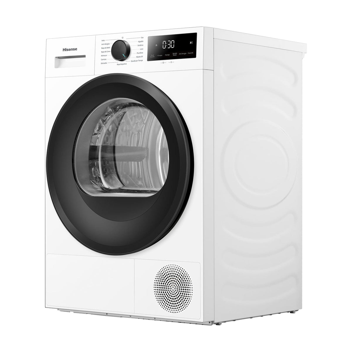 Secadora Hisense DH1I900UWDC de bomba de calor, 9 kg y clase D