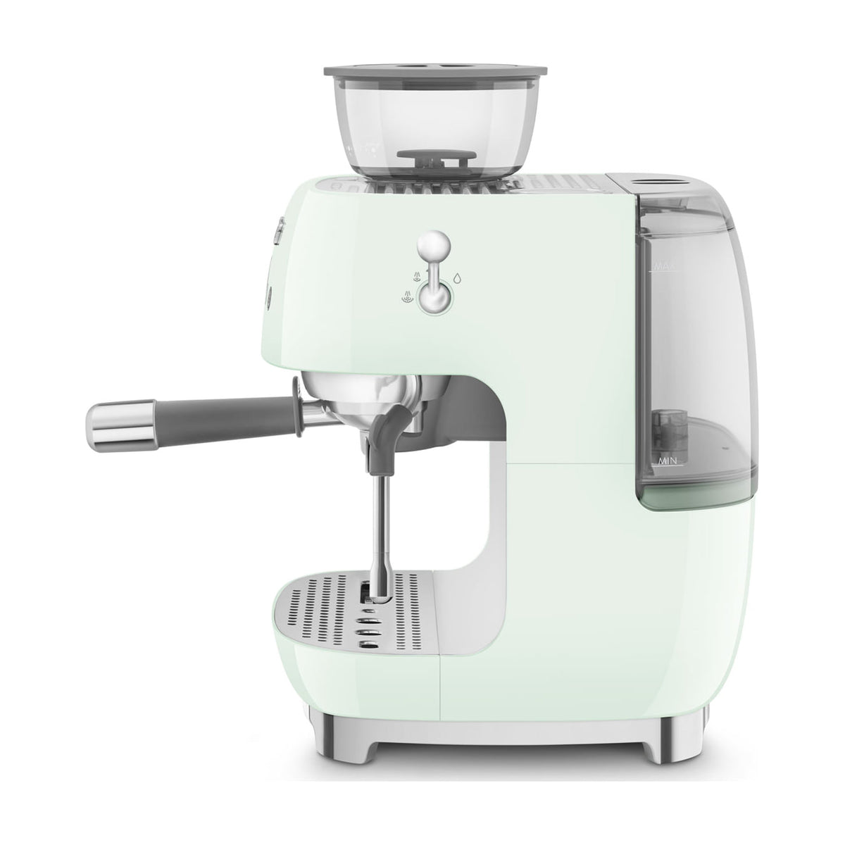 Cafetera espresso Smeg EGF03PGEU con molinillo integrado, verde pastel