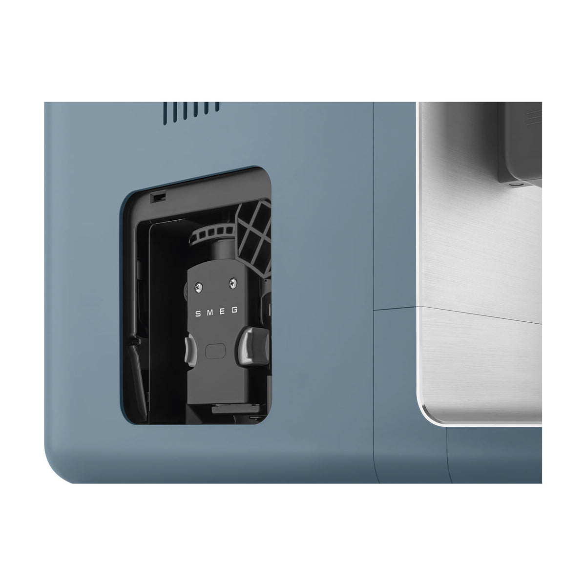 Cafetera superautomática Smeg BCC13SBMEU azul tormenta, 19 bar y sistema de leche